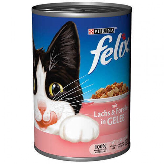 Felix Somon Ve Alabalık Yetişkin Kedi Konservesi