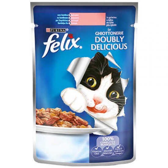 Felix Somonlu Ve Sardalyalı Yetişkin Kedi Konservesi