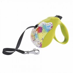 Ferplast Amigo Medium Otomatik Köpek Gezdirme Tasması Yeşil Desenli