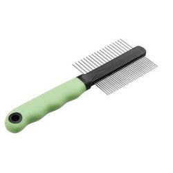 Ferplast Gro 5792 Çift Taraflı Tüy Açıcı Kedi Tarağı Yeşil