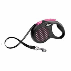 Flexi Design Otomatik Şerit Köpek Gezdirme Tasması Pembe