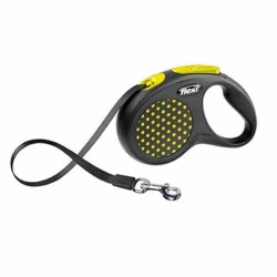 Flexi Design Otomatik Şerit Köpek Gezdirme Tasması Sarı