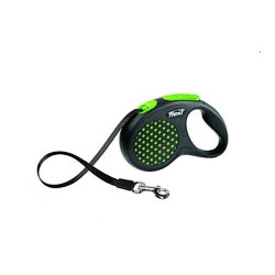 Flexi Design Otomatik Şerit Köpek Gezdirme Tasması Yeşil