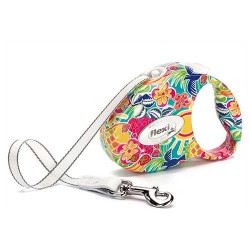 Flexi Fashion Desenli Otomatik Köpek Gezdirme Tasması
