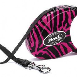 Flexi Fashion Otomatik Köpek Gezdirme Tasması Medium Zebra Desenli
