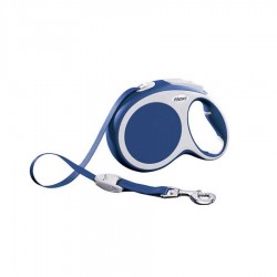 Flexi Vario Otomatik Köpek Gezdirme Tasması Mavi-Beyaz