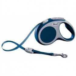 Flexivario Otomatik Şerit Köpek Gezdirme Tasması Mavi-Beyaz