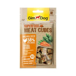 GimDog MeatCubes Havuçlu ve Ispanaklı Tavuk Köpek Ödülü