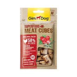 GimDog MeatCubes Kızılcıklı ve Biberiyeli Tavuk Köpek Ödülü