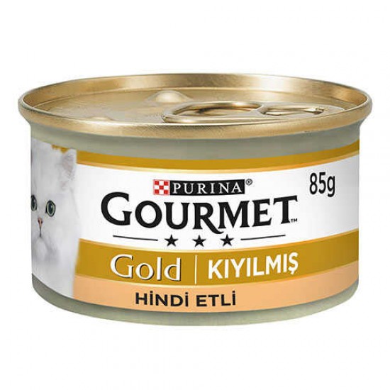 Gourmet Gold Hindi Etli Yetişkin Kıyılmış Kedi Konservesi