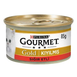Gourmet Gold Sığır Etli Yetişkin Kıyılmış Kedi Konservesi