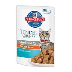 Hills Kısırlaştırılmış Alabalıklı Kedi Pouch Konserve