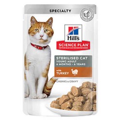 Hills Kısırlaştırılmış Hindili Yetişkin Kedi Pouch Konserve