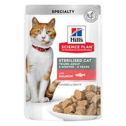 Hills Kısırlaştırılmış Somonlu Gravy Kedi Pouch Konserve