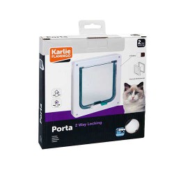 Karlie 2 Yönlü Kilitli Beyaz Kedi Kapısı