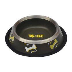 Zampa Kaymaz Tabanlı Kemik Desenli Mama Su Kabı