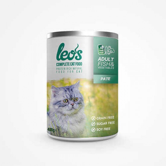 Leos Balıklı ve Sebzeli Pate Yetişkin Kedi Konservesi
