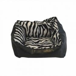 Leos Deri Kedi Ve Küçük Irk Köpek Yatağı Zebra Desenli