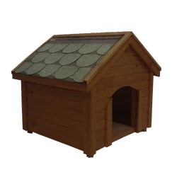 Leos Koyu Kahverengi Ahşap Köpek Kulübesi