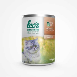 Leos Somon Parça Etli Soslu Yetişkin Kedi Konservesi
