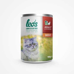 Leos Tavuk Parça Etli Soslu Yetişkin Kedi Konservesi