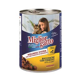 Miglior Gatto Coniglio Sos İçinde Tavşan Taneli Katkısız Yetişkin Kedi Konservesi