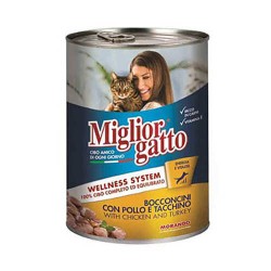 Miglior Gatto Kümes Hayvanlı Ve Havuçlu Yetişkin Kedi Konservesi
