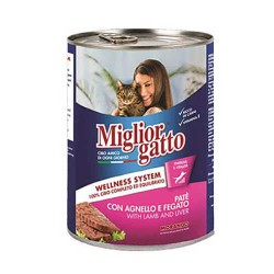 Miglior Gatto Kuzu Çiğeri Etli Ezme Yetişkin Kedi Konservesi