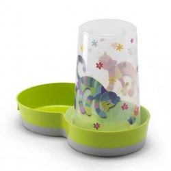 Moderna Hazneli Kedi Plastik Mama Kabı Sarı 1.5 Lt