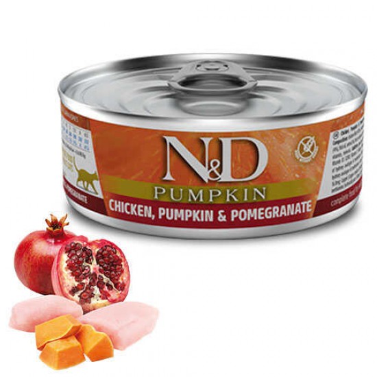 N&D Balkabağı ,Tavuk ,Nar Yetişkin Kedi Konservesi