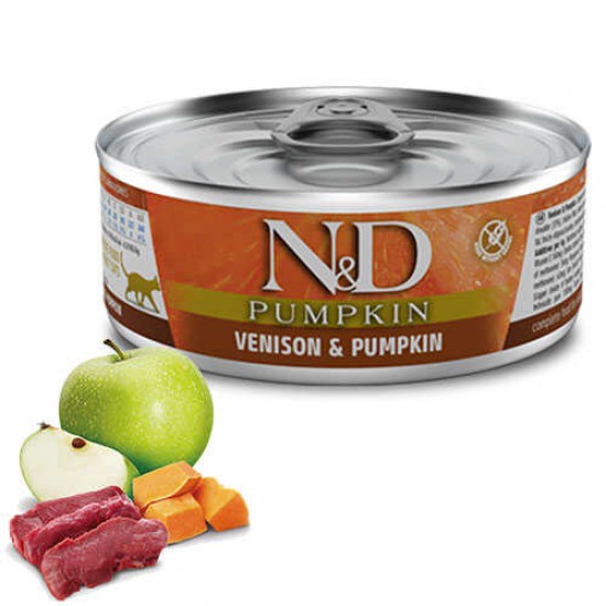 N&D Balkabağı Ve Geyik Yetişkin Kedi Konservesi