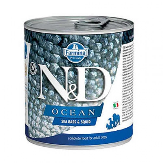 N&D Ocean Levrek Ve Mürekkep Balıklı Yetişkin Köpek Konservesi