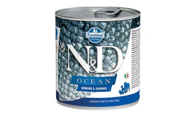 N&D Ocean Ringa Balıklı Ve Karidesli Yetişkin Köpek Konservesi