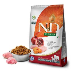 N&D Pumpkin Tahılsız Bal Kabaklı, Tavuk Etli Ve Narlı Orta Ve Büyük Irk Yetişkin Köpek Maması
