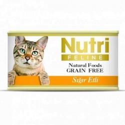 Nutri Feline Tahılsız Sığır Etli Yetişkin Kedi Konservesi