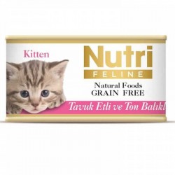 Nutri Feline Tahılsız Tavuk Etli Ton Balıklı Yavru Kedi Konservesi