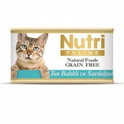 Nutri Feline Tahılsız Ton Balık Sardalyalı Yetişkin Kedi Konservesi