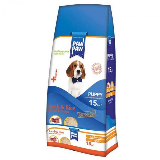 Paw Paw Puppy Kuzu Etli Ve Pirinçli Yavru Köpek Maması