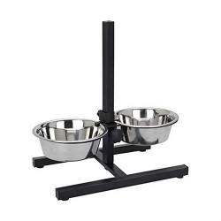 Pawise Ayarlanabilir İkili Çelik Mama Kabı