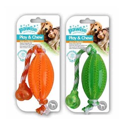 Pawise Kemirme Oyuncağı İpli Rugby Topu