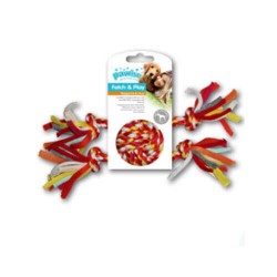 Pawise Renkli 2 Düğümlü İp Top Köpek Oyuncağı