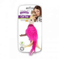 Pawise Uzun Tüylü Flamingo Kedi Oyuncağı