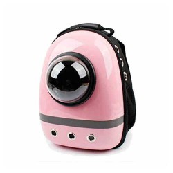 Petbag Köpek Sırt Taşıma Çantası Kamaralı Pembe