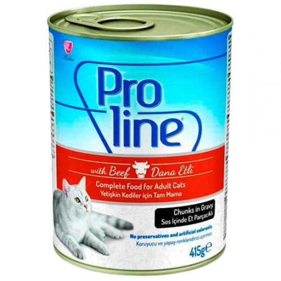 Proline Soslu Biftekli Yetişkin Kedi Konservesi