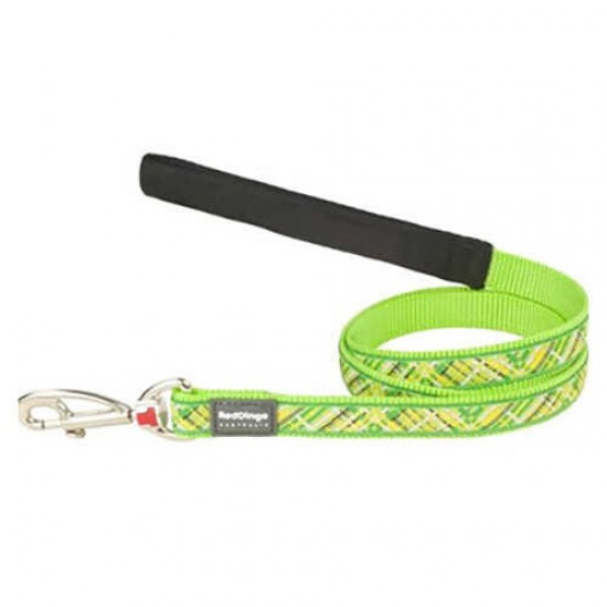 ​Red Dingo Flanno Desenli Lime Köpek Gezdirme Tasması