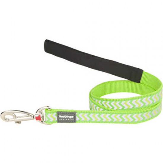 Reddingo Fosforlu Zıggy Desenli Lıme Köpek Gezdirme Tasması