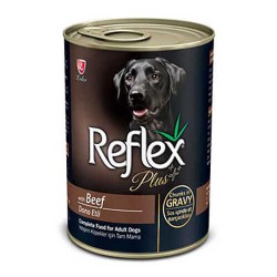 Reflex Plus Biftekli Soslu Et Parçacıklı Yetişkin Köpek Konservesi