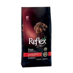 Reflex Plus Orta Ve Büyük Irklar İçin Kuzulu&Pirinçli Yavru Köpek Maması