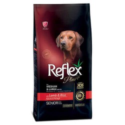 Reflex Plus Orta&Büyük Irklar İçin Kuzulu Ve Pirinçli Yaşlı Köpek Maması