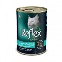 Reflex Plus Pate Somon Ve Alabalıklı Et Praçacıklı Yetişkin Kedi Konservesi